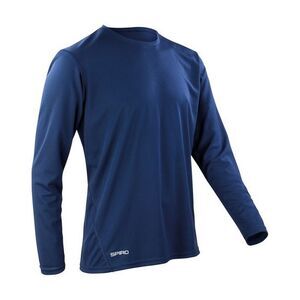 Spiro Mens Performance Long-Sleeved T-Shirt / Navy